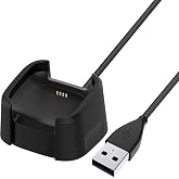 3.3Ft USB Charger Compatible with Fitbit Versa 2 Charger Dock Anti-Slip Replacement Smartwatch Charging Cable Stand(not for Fitbit Versa/Versa Lite)