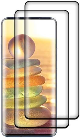 XSWO [2 Pack Tempered Glass Screen Protector Compatible with Onplus 7 pro, Safty Glass [3D Curved Full-coverage][Fingerprint Recognition], [9H Hardness][Anti-fingerprints][Anti-bubbles] [Black]