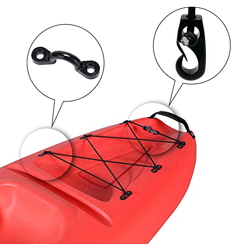 Kayak Deck Rigging Kit 8 Feet Bungee Cord with Bungee Cord Ends Hooks
