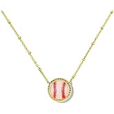 Baseball Necklace Baseball Gifts for Women Mom Team Softball Baseball Charm Necklace
