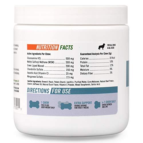 PupGrade Joint Support Supplement for Dogs Natural Glucosamine
