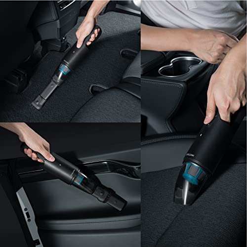 Car Vacuum Cleaner, Coclean Portable Cordless Handheld Vacuum Cleaner Lightweight 80W High Power 5800PA Strong Suction with Rechargeable 2x2000mAh Batteries for Detailing Pet Hair Car Home Office