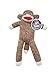 Pet Qwerks Plush Interactive Dog Toys - Sock Monkey Squeaker Toy - 10 in