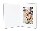 Golden State Art - Angel Design Cover - Cardboard Photo Folder for a 4x6 Photo (Pack of 50) GS007 White Color