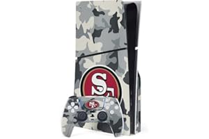 Skinit Decal Gaming Skin Compatible with PS5 Slim Disk Bundle - Officially Licensed NFL San Francisco 49ers Camo Design