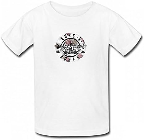 ZMOPOO Guns N' Roses Floral Bullet Beautiful Tshirt Printed Cotton T-Shirts Tops Logo Best Quality Boy Girl Tee White