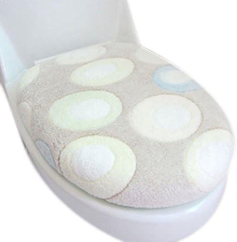 homeyusa Soft Toilet Lid &amp; Seat Covers Warmer Pads Set Toilet Seat Cover Set Bathroom Set (grey)