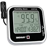 all-sun Digital Thermo-hygrometer with Humidity Alarm &amp; Remote Probe/ Humidity Monitor / Dew-point Meter