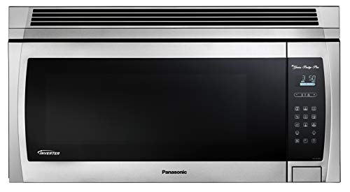 Panasonic NNSE284S Full Size 2.0 cft. 1100W Genius Prestige Plus Inverter Over-The-Range Microwave Oven, Stainless Steel, Stainless Steel