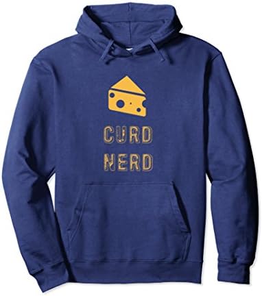 Unisex Curd Nerd Cheese Lover Hoodie Sweatshirt Medium Navy