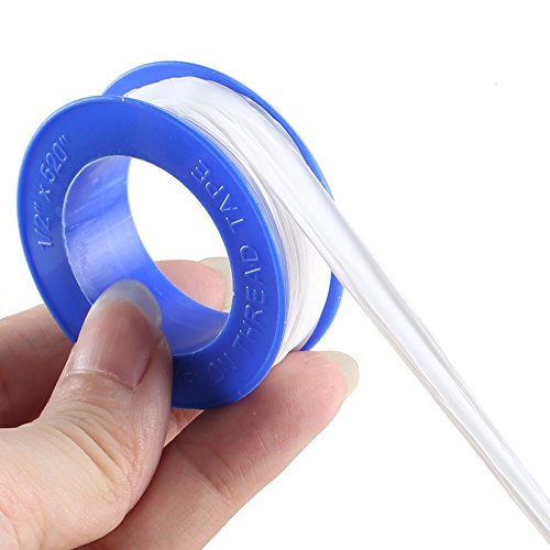 FJSM Teflon Tread Tape 10 Rolls Pipe Tape Thread Seal Tape 1/2" X 520 for PTFE Pipe Sealing Plumber Tape