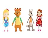 Set of 4: Disney Junior Goldie and Bear Mini Plush - Goldie, Bear, Little Red Riding, Big Bad Wolf