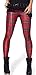 Jescakoo Sexy Red Plaid Print Stretchy Skinny Legging Tight for Women