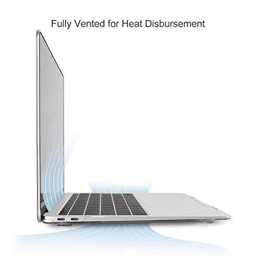 New MacBook Air 13 Inch Case A1932 2018 Release, Skyera Laptop Case Smooth Matte Frosted Hard Shell Cover for Apple MacBook Air 13 Inch with Retina Display fits Touch ID with Keyboard Cover (Frost) - Thumbnail 4