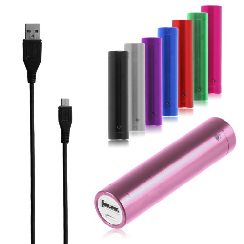 Chromo Inc 2200mAh Lipstick Power Bank External Battery Charger - Light Pink