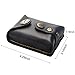 CyberDyer Genuine Leather Magnet Ammo Pouch for Slingshot Stainless Steel Bag Case (Black)