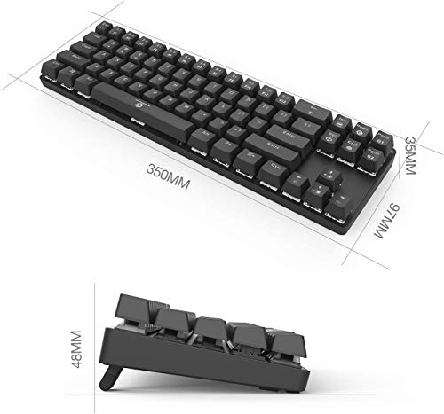 DREVO Calibur Teclado mecánico Inalámbrico Bluetooth 4.0 71 teclas retroiluminado RGB US Layout (Switch Rojo, Negro) - Imagen 7