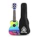 Honsing Kids Ukulele,Soprano Ukulele Beginner,Hawaii kids Guitar Uke Basswood 21 inches with Gig Bag- Rainbow Color matte finish