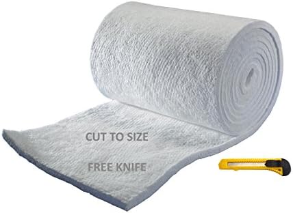 1" Ceramic Fiber Insulation Blanket 10' Roll 2400 F for Wood Stoves and Others, Kilns, Forges & More 10' X 24" X 1"