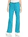 Cherokee Women's WW Flex Mid-Rise Moderate Flare Drawstring Scrub Pant, Teal Blue, Large