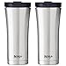 Ninja 16 Oz Stainless Steel Double Walled Hot & Cold Coffee Travel Mug (2 Pack)