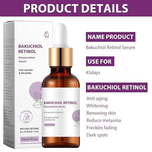 Lboylove® 2 Pcs Bakuchiol Retinol Serum, Rejuvenation Serum For Anti-Wrinkles And Glowskin, Face Men & Women