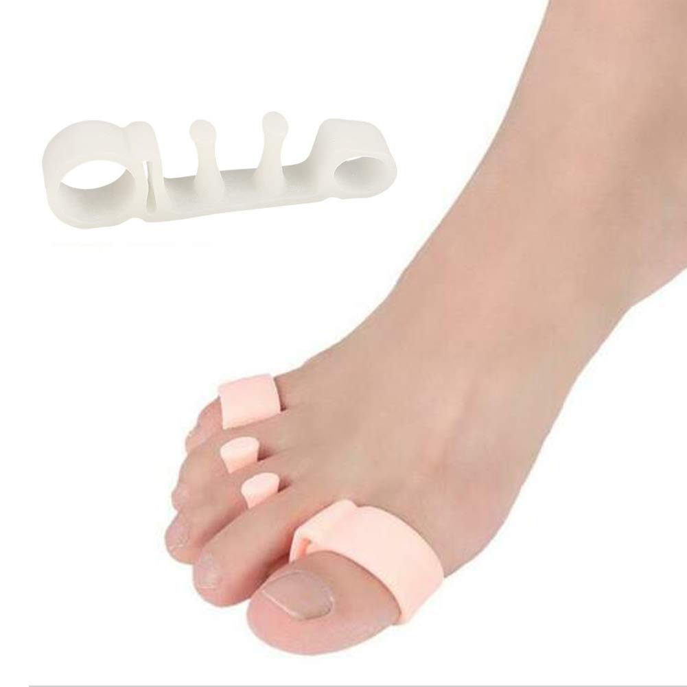 CAREOR 2 Pairs Orthopedic Bunion Corrector Gel Toe Stretcher Toe Separator Orthopedic Bunion Corrector 2.0 Pair (White)