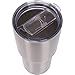 30oz Stainless Steel Tumbler Vacuum Insulated Double Wall Travel Coffee Cup + Splash Proof Lid + Stainless Steel Straw + Cleaning Brush + Gift Box Bundle