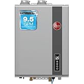 Rheem RTGH-95DVLN-3 RTGH Series 9.5 GPM 199,900 BTU 120 Volt Residential Indoor Natural Gas Tankless Water Heater Stainless S