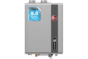 Rheem RTGH-95DVLN-3 RTGH Series 9.5 GPM 199,900 BTU 120 Volt Residential Indoor Natural Gas Tankless Water Heater Stainless Steel