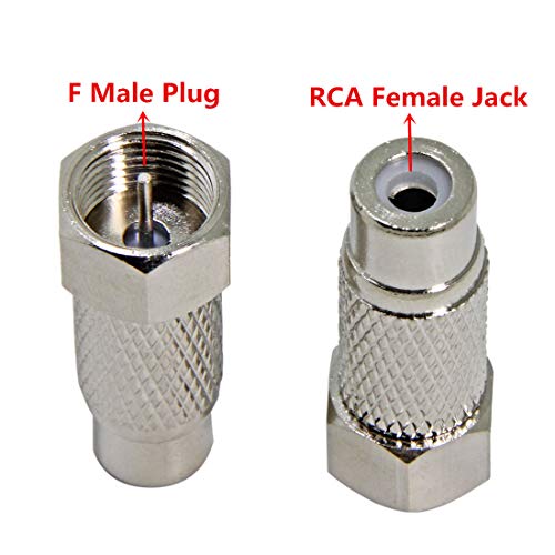 Atari 2600 RF TV Coaxial F Plug Female Adapter, 20Pack RFAdapter F