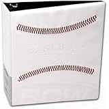 White Stitched Baseball Card Collectors 3-Ringed Album With 3