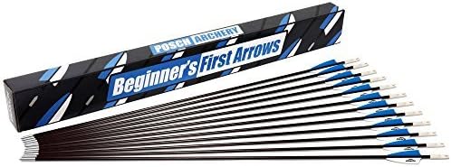 Posch Archery 30 inch Fiberglass Target Arrows - Black (3 Dozen) for Beginners, Boys, and Girls || Arrow Compatible with Recurve Bow, Compound Bow and Longbow