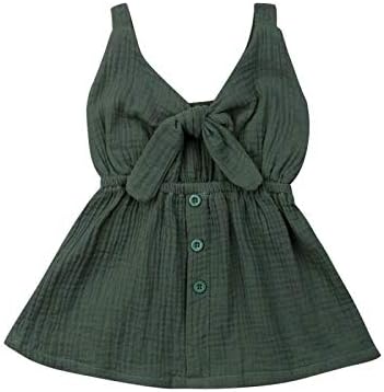 Amazon Co Jp ガールズ ワンピース 子供服 可愛い 薄手 ベビー服 夏服 肌着 おしゃれ 純色 棉麻 前紐のスタイル 服 ファッション小物
