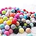 150pc 15mm Silicone Teething Beads Round Loose Organic Nusring Baby Chew Colorful Diy Balls Accessories