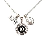Custom Player Jersey ID Volleyball Necklace (Available in 24 numbers)