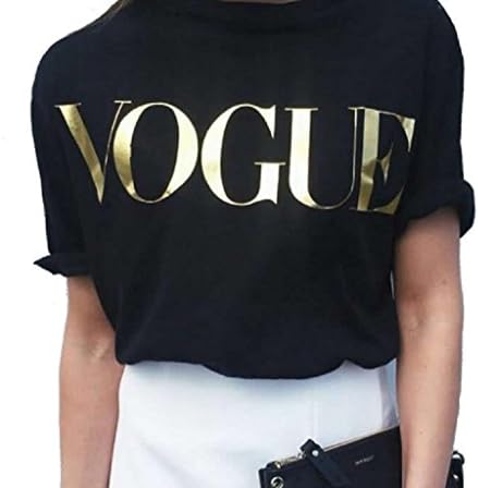 Haircloud Women Summer Vogue Letter Printed T-Shirt Casual Top Tees