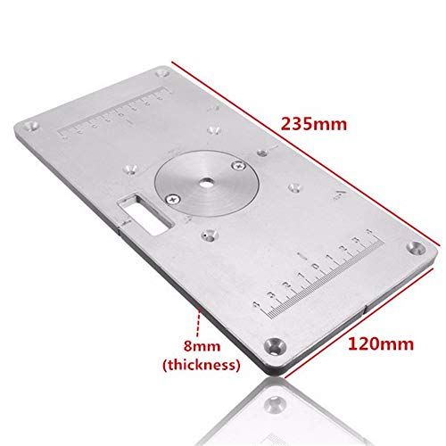 Router Table Insert Plate, Aluminum Router Table Insert Plate Woodworking Tool 235mm x 120mm x 8mm