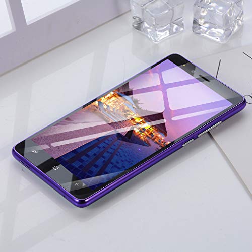 5.0" Ultrathin Unlocked - Android5.1 Dual-Core 512MB+4GB+Extra 16GB GSM/3G WiFi Dual SIM Dual Camera Smart Cellphone (Purple)