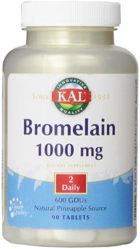 KAL Bromelain Tablets, 1000 mg, 90 Count by Kal