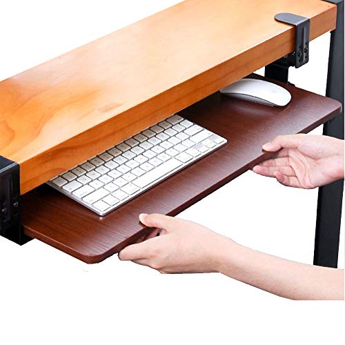 FUZADEL Ergonomic Keyboard Tray Clamp Desk Extender Slides Keyboard