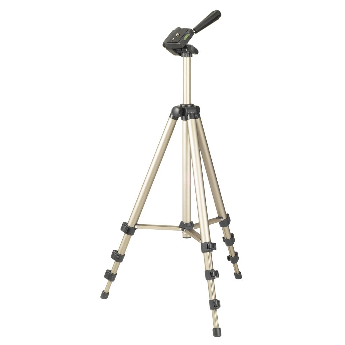 Hama Camera Tripod Star 700 EF | Lightweight with 3-Way Head | Photo Tripod with 42.5-125cm Height | Tripod Including Carrying Case | Camera Tripod Suitable for SLR and System Cameras | Champagne