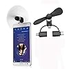 Mini Phone Fan,3-in-1 Portable Cell Phone Fan for Samsung Android Outdoor Cooling Fan Cooler Rotating Fan 3 Pack (Black…