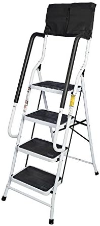 Simple Step 62.5" 2-in-1 Collapsible Step Stool &amp; Ladder w/ 10-Pocket Caddy