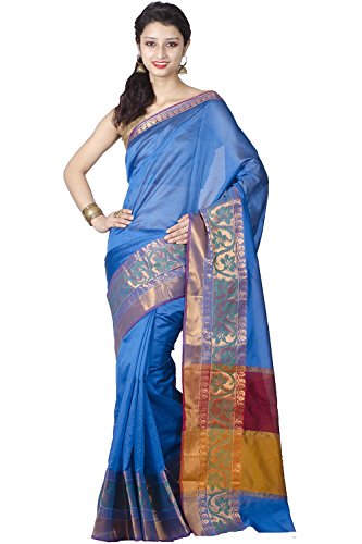 Chandrakala Women's Cotton Silk Banarasi Saree