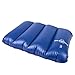Milestone Inflatable Flocked Travel Pillow, Blue