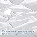 EASELAND All Season Twin/Twin XL Size Soft Quilted Down Alternative Comforter Reversible Duvet Insert with Corner Tabs,Winter Summer Warm Fluffy,White,64x88 inches