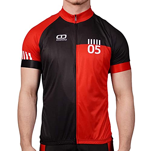 Didoo Cycling Jersey Men Short Sleeve Lightweight Breathable Reflective Biking Shirt with 3 Rear Pockets 4 Didoo Cycling Jersey Men Short Sleeve Lightweight Breathable Reflective Biking Shirt with 3 Rear Pockets - Image 5