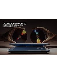 BOIFUN Reproductor de DVD portátil de 12,5 pulgadas con pantalla giratoria de 10,5" de mayor brillo, batería recargable de 5 horas, compatible con tarjeta SD y USB directamente jugado, función de resumen, libre de región