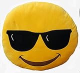 Emoji 32cm Silly Smiley Pillows Emoticon Yellow Round Cushion Pillow Stuffed Plush Soft Toy-emoji sunglasess